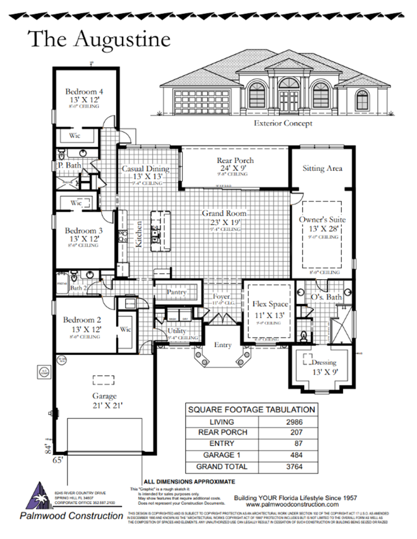 Augustine Floor Plan by Palmwood Construction