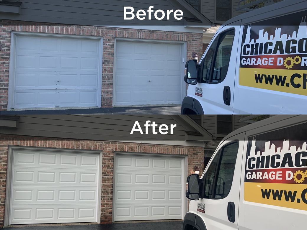 After and Before Garage Door Installation