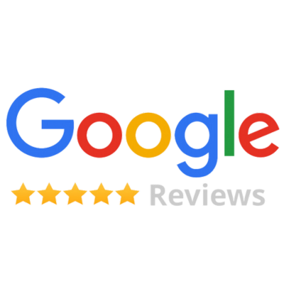 A google logo with five stars on it