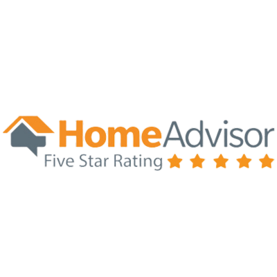 The home advisor logo has five stars on it