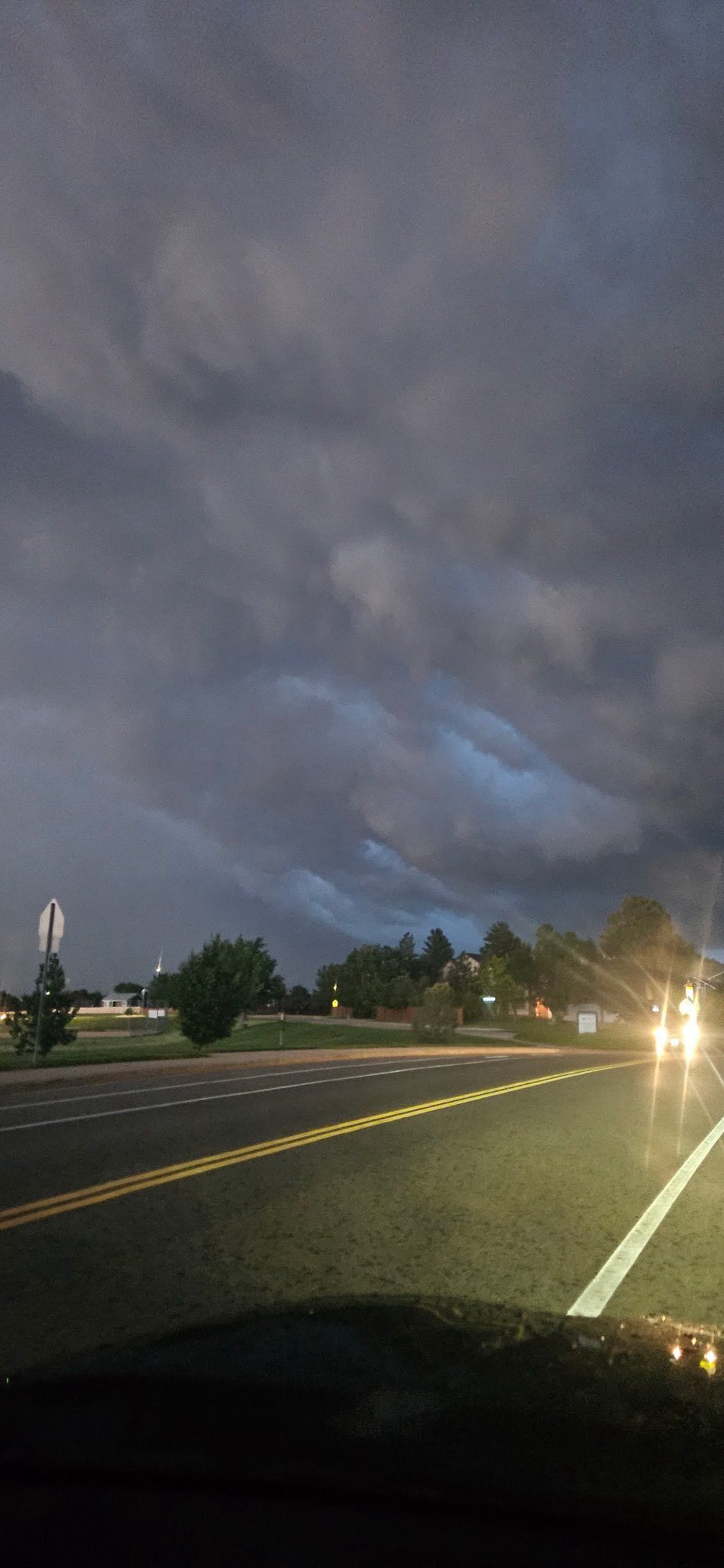 Dark stormy skies over Broomfield, Colorado
