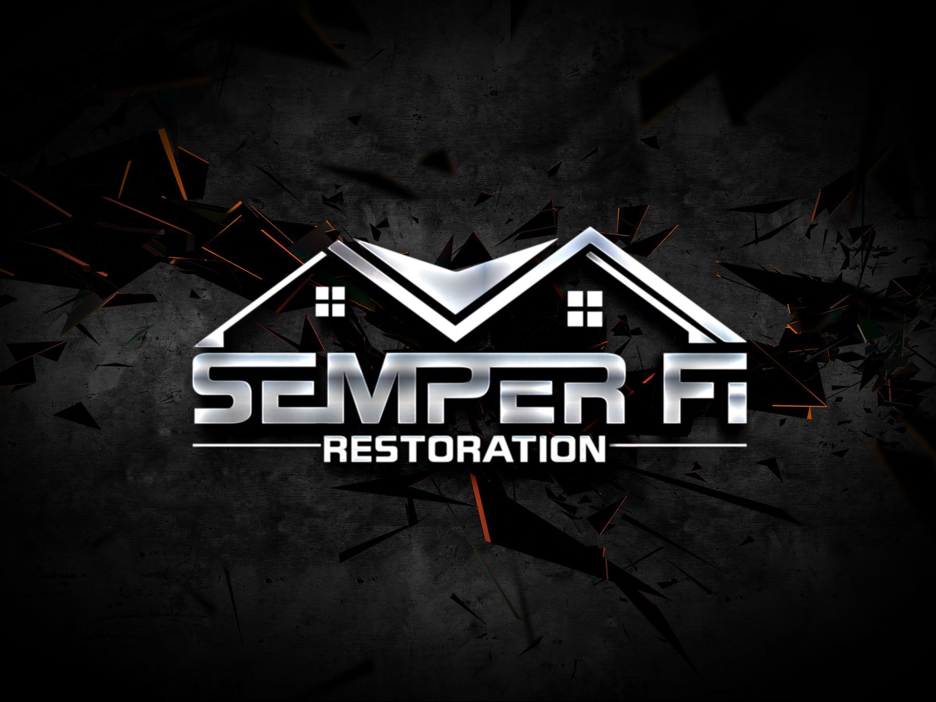 A logo for a company called semper fi restoration