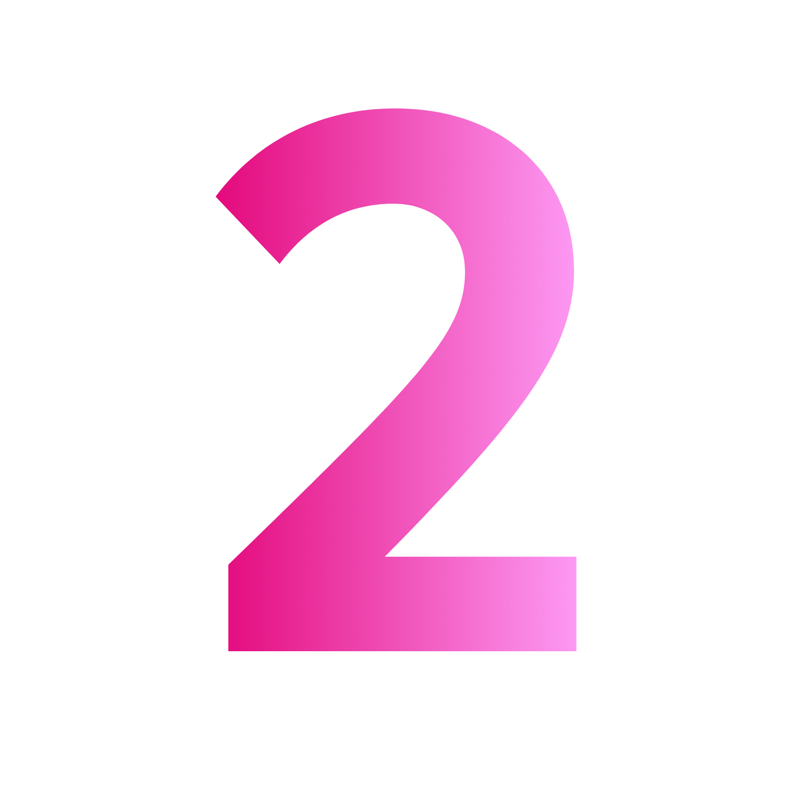 Gradient number 2, pink to teal.