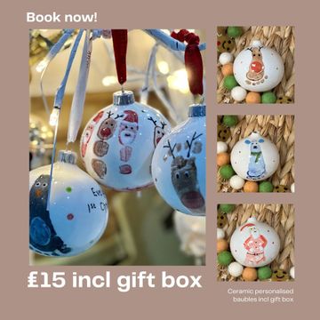 Personalised ceramic baubles