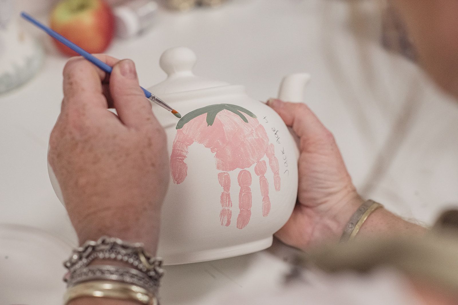 All our pottery is hand painted to your specification before kiln firing