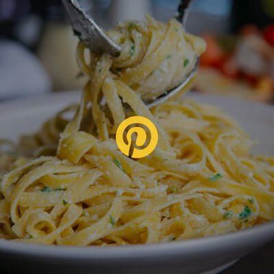 Pasta Image Pintrest Hover Icon Yellow