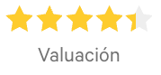 Una imagen de una calificación de cinco estrellas en español.