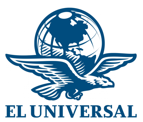 Un logo para el universal con un águila y un globo terráqueo.