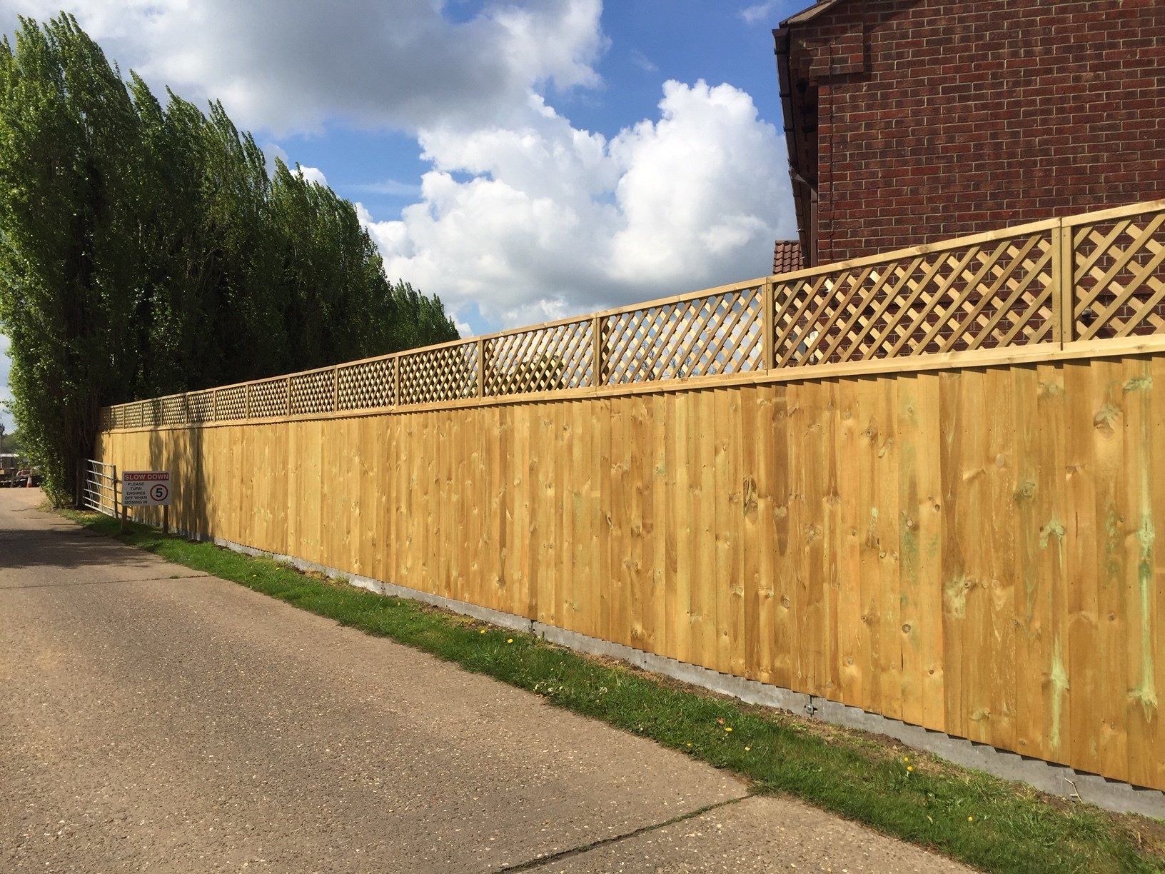 Wood fencing