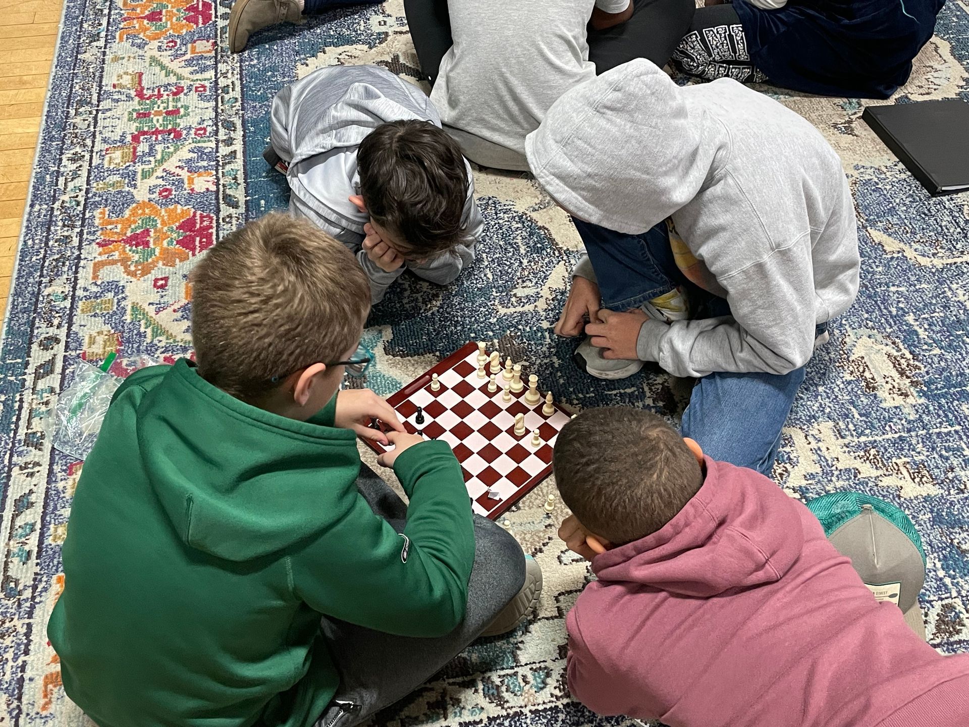 montessori child working with math materials