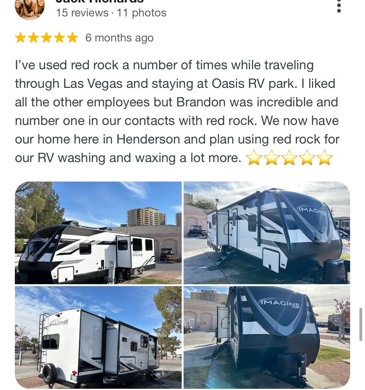 I 've used red rock a number of times while traveling through las vegas and staying at oasis rv park.