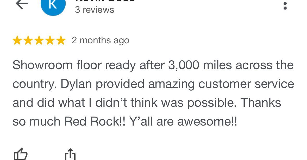 A review of a showroom floor ready after 3,000 miles across the country.