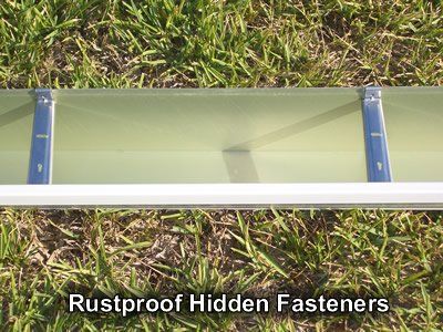 Gutter Installation: Gutters with rustproof hidden fasteners