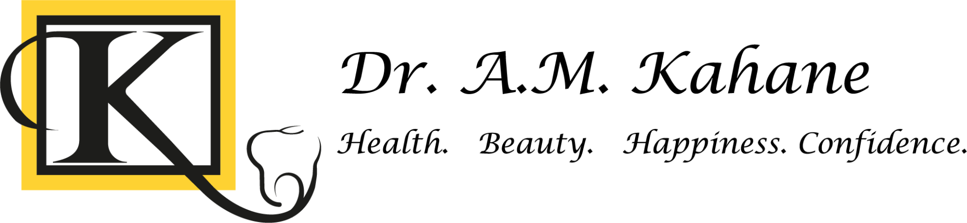 Dr. A.M. Kahane Logo | Dentist in Fernie, BC | Dentist logo with tooth on it