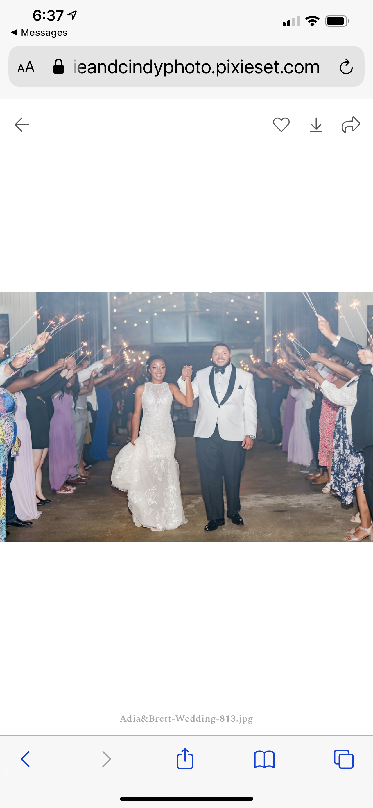 loving bride and groom entrance