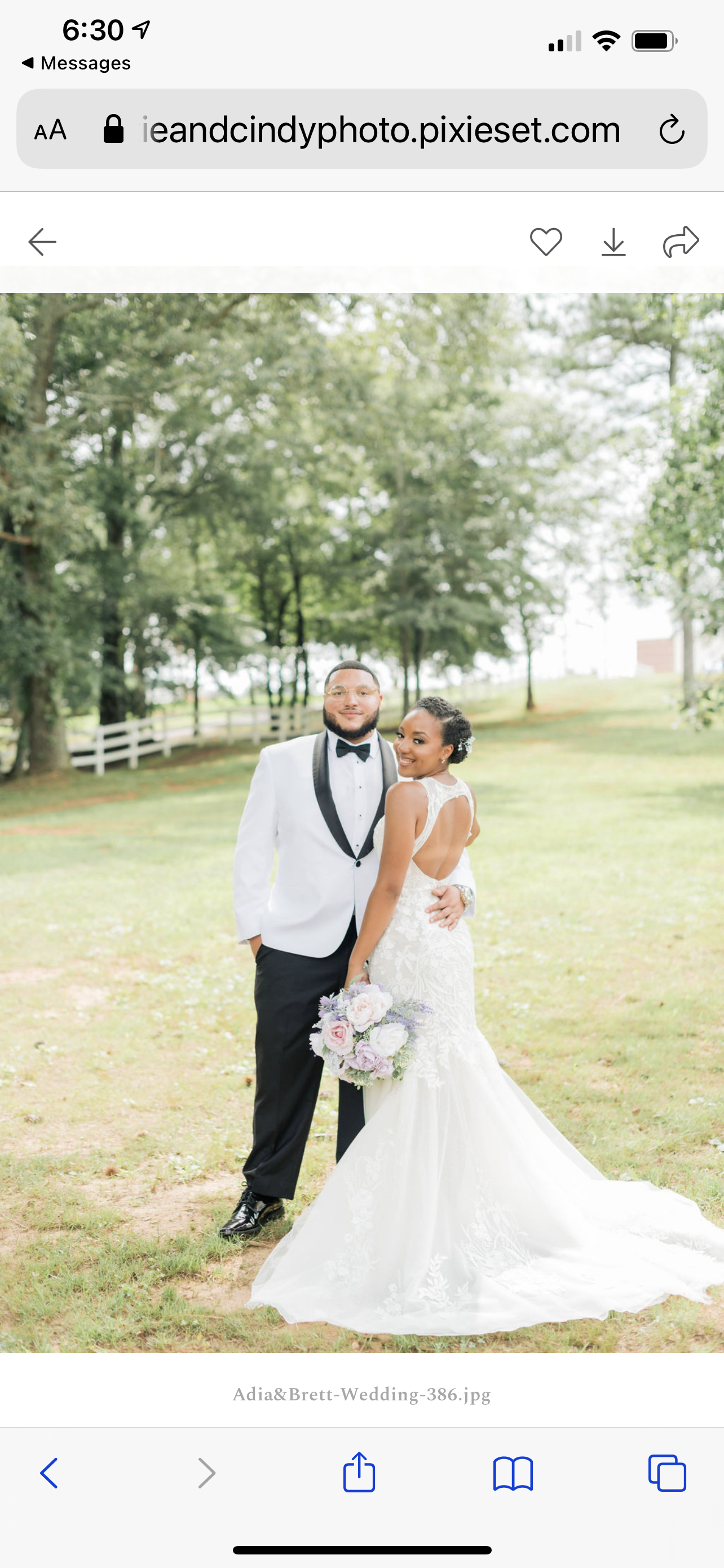 happy bride and groom
