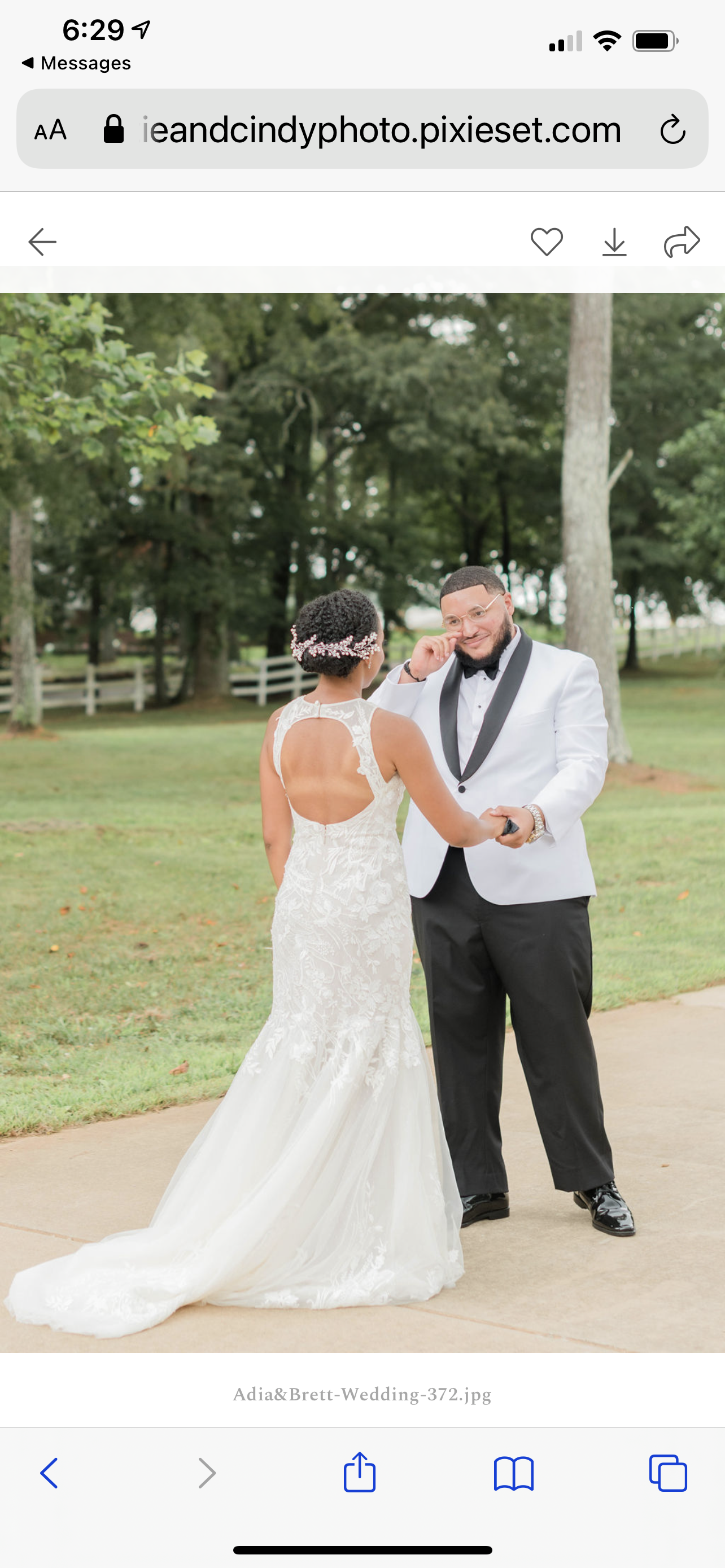 happy bride and groom