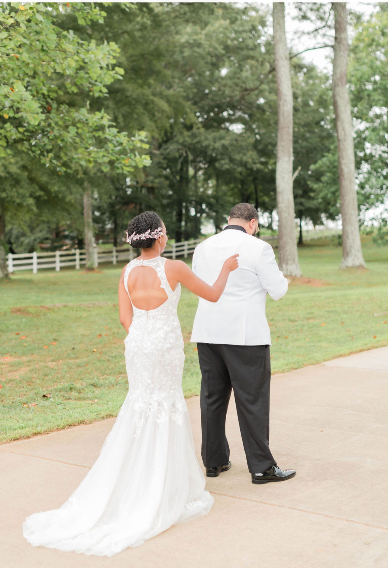 Happy bride and groom
