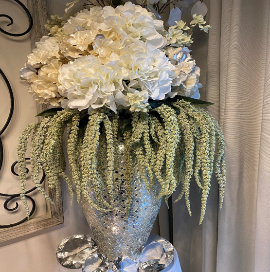 Floral arrangement for entrance to hall
