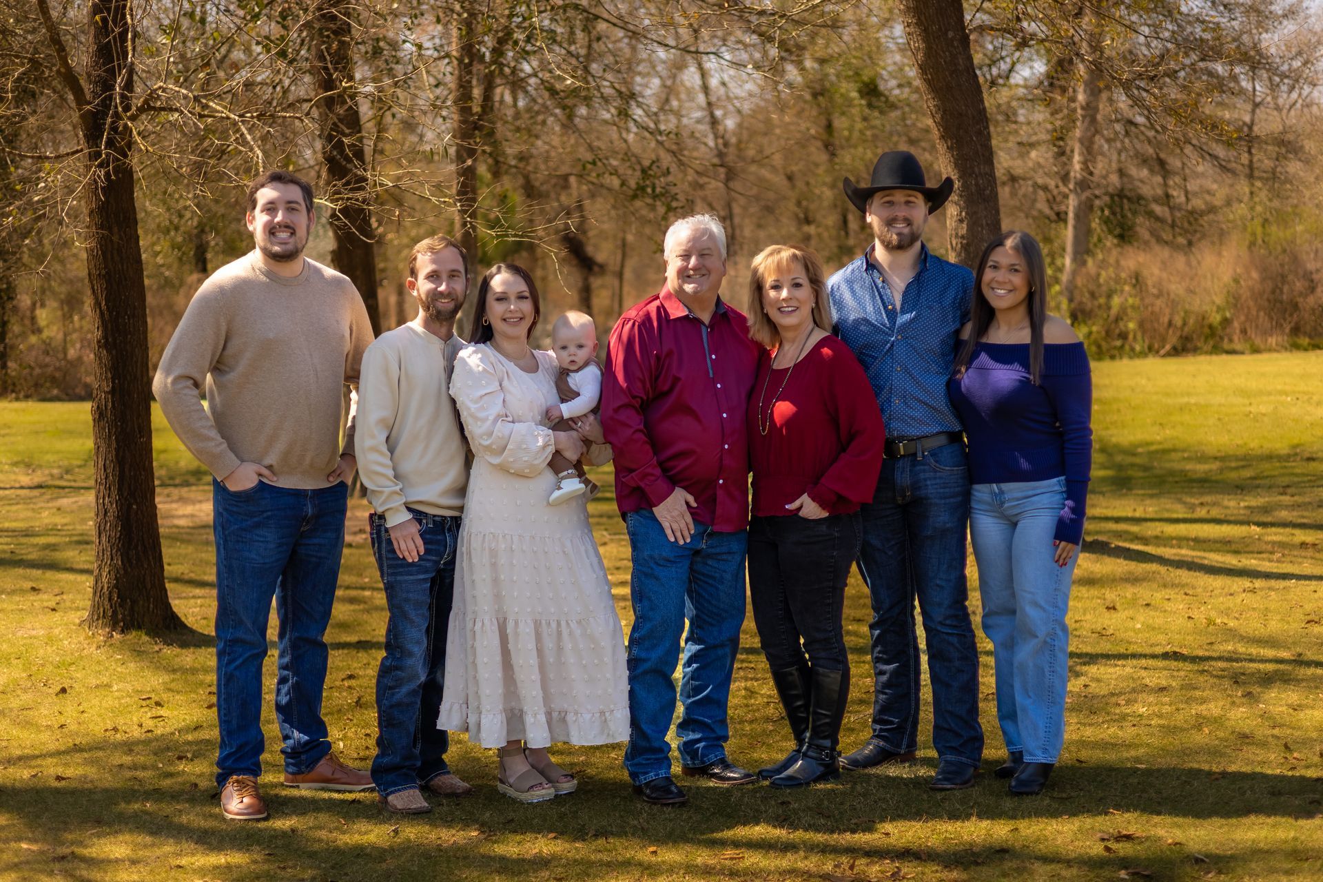 Family photography session outdoors Houston TX