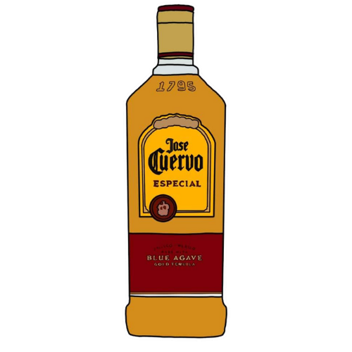 A drawing of a bottle of jose cuervo especial