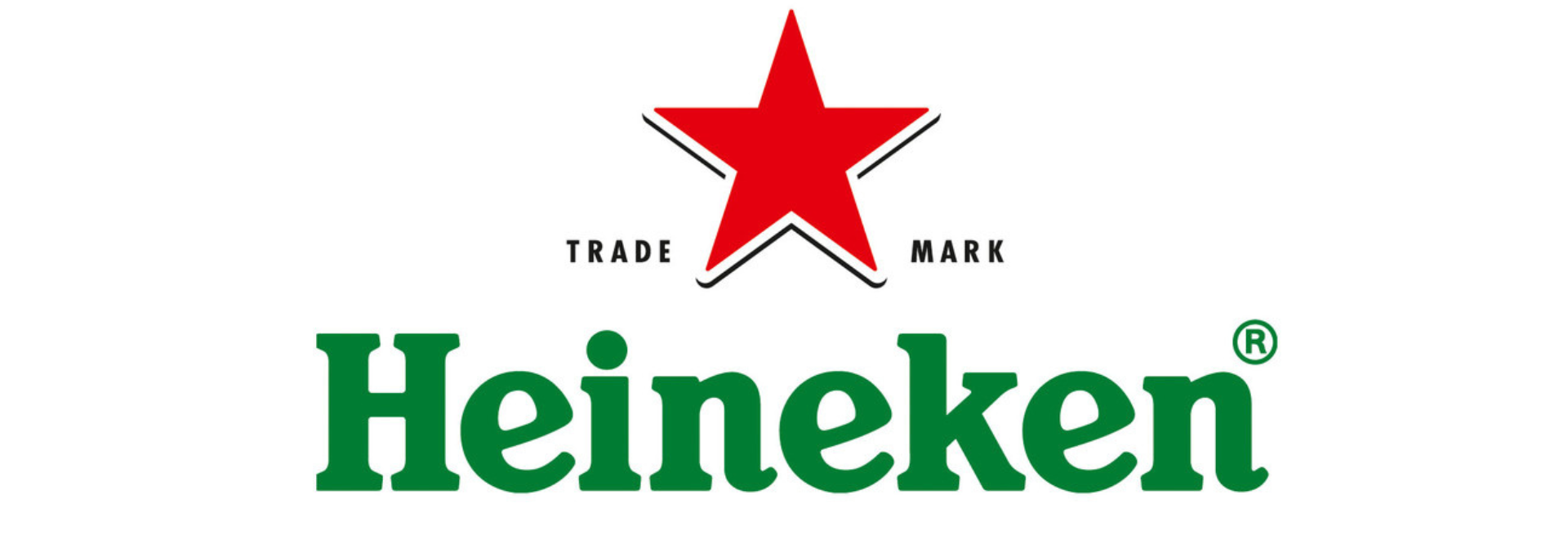 A heineken logo with a red star on it