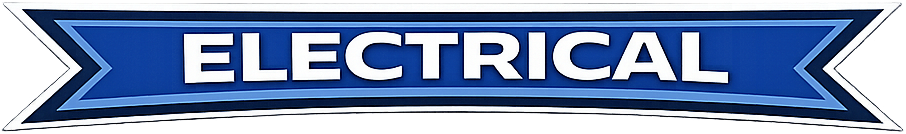 Blue banner with white 