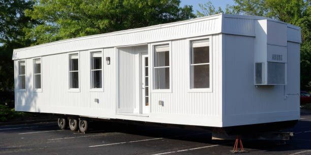 New white manufactured awaiting transportation