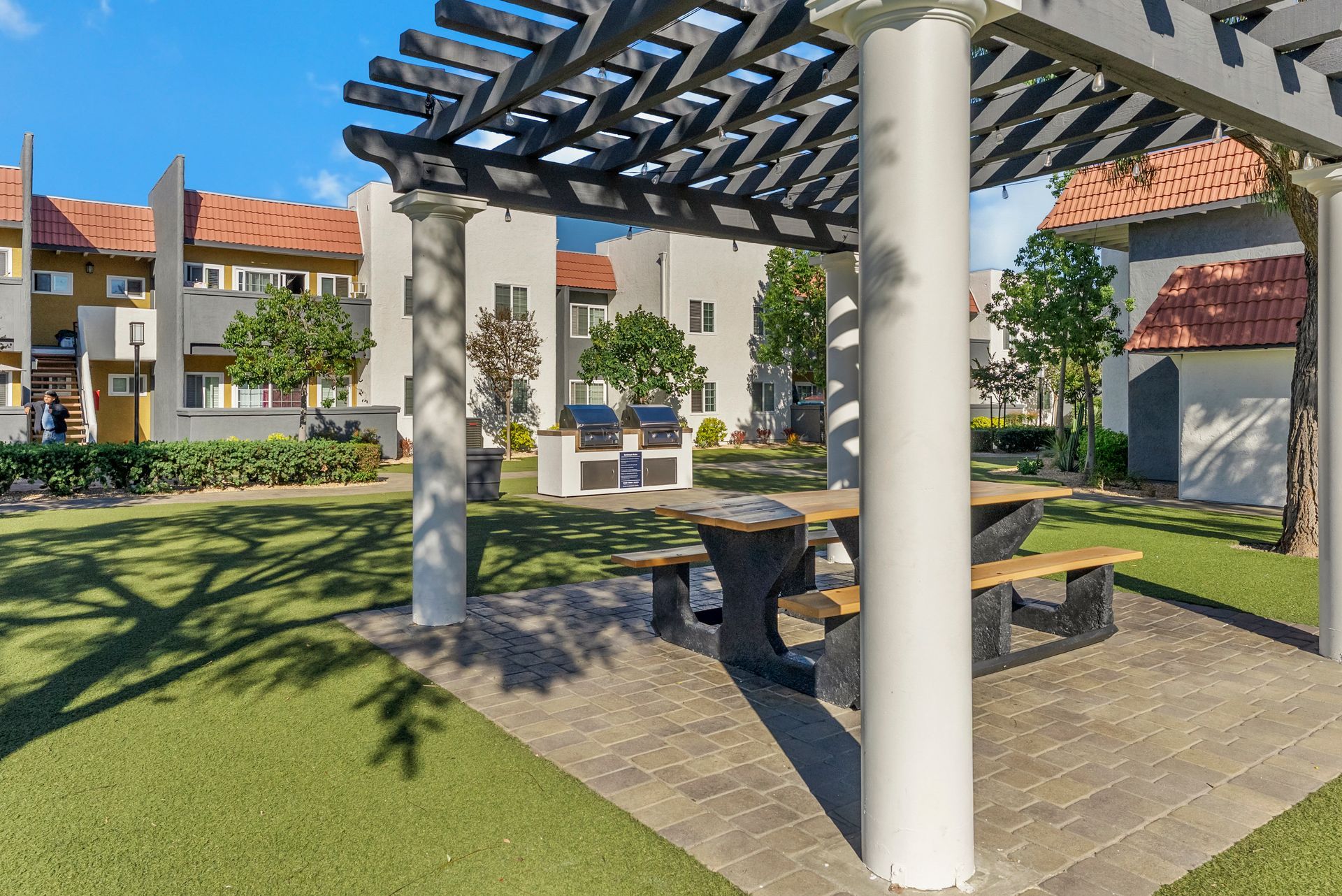 gazebo with picnic table