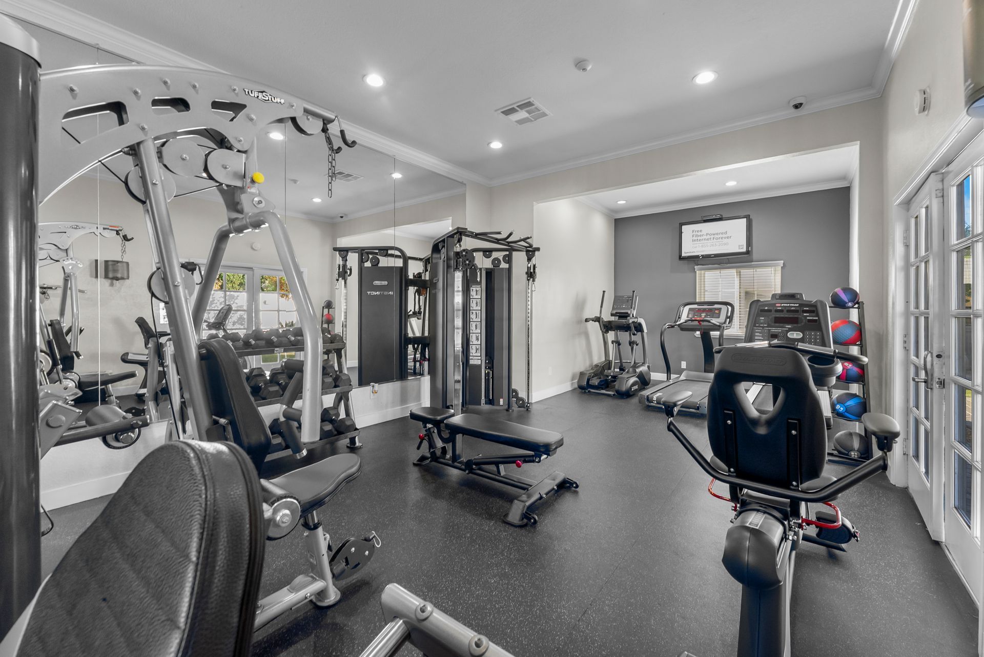 fitness center with equipment