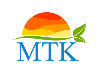 A logo for mtk shows a sunset and a green leaf