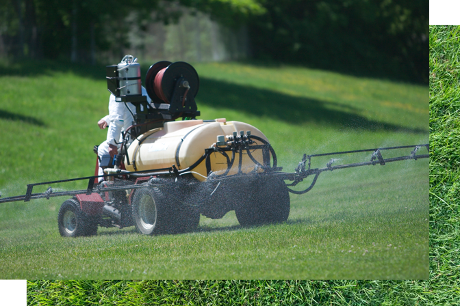 Man Applying Pesticides to an Athletic Field | Perth, Wa | Westland Turf