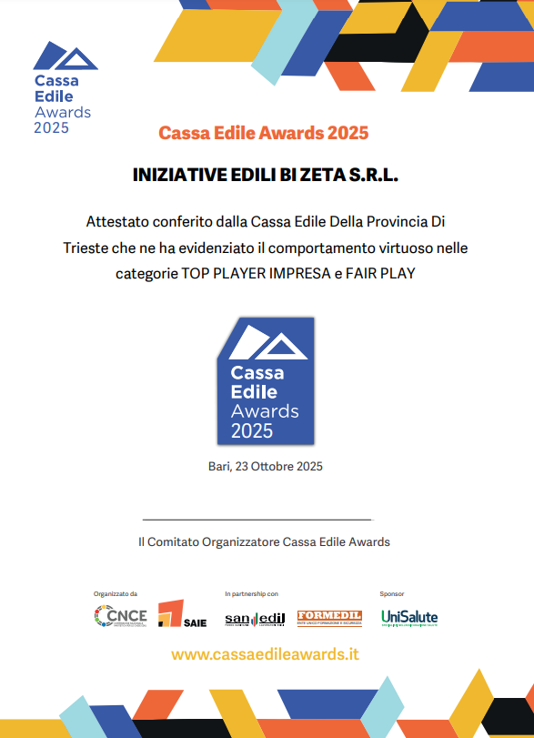 Attestazione di qualificazione all'esecuzione di lavori pubblici dell'impresa edile