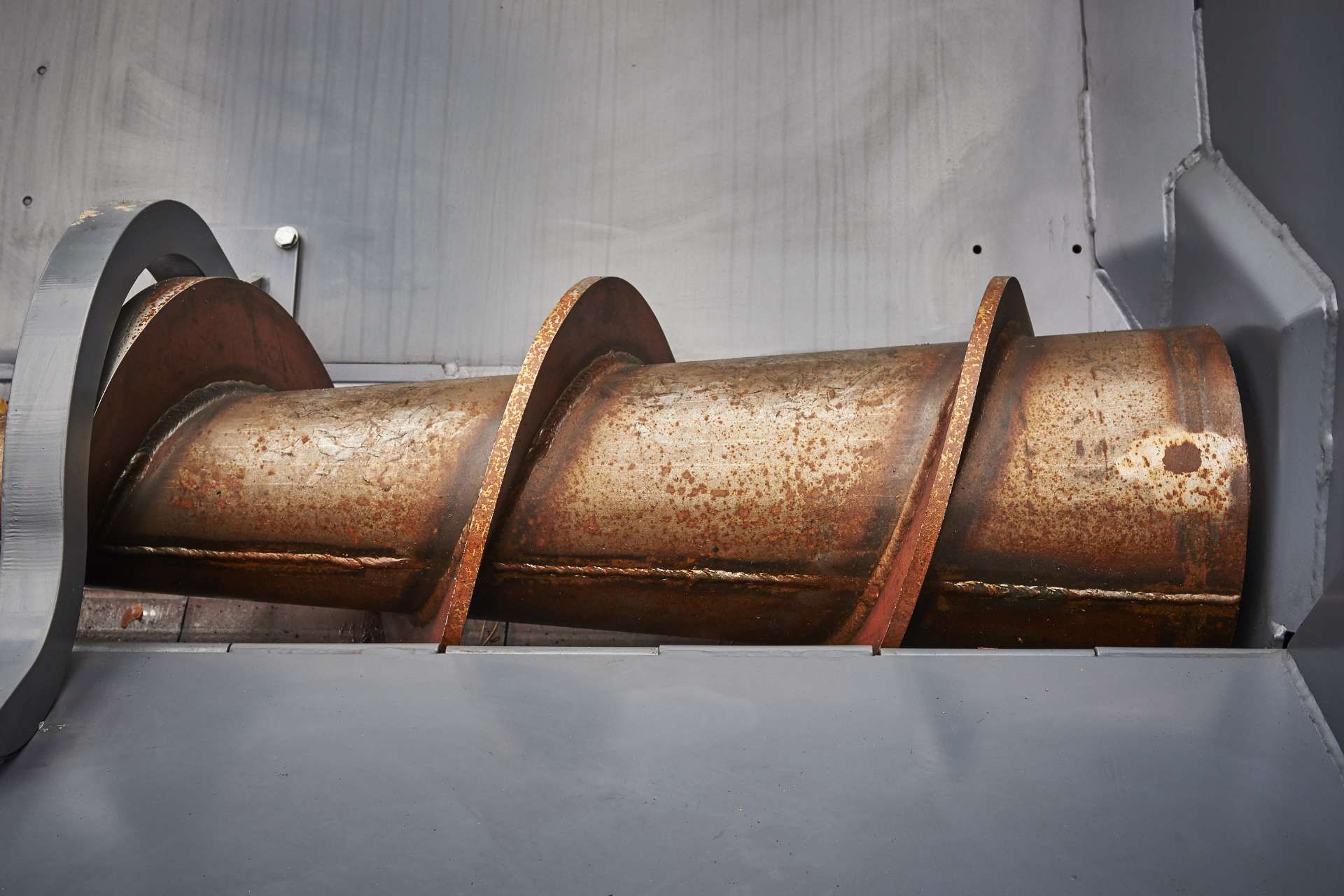 Industrial Screw And Barrel being repaired