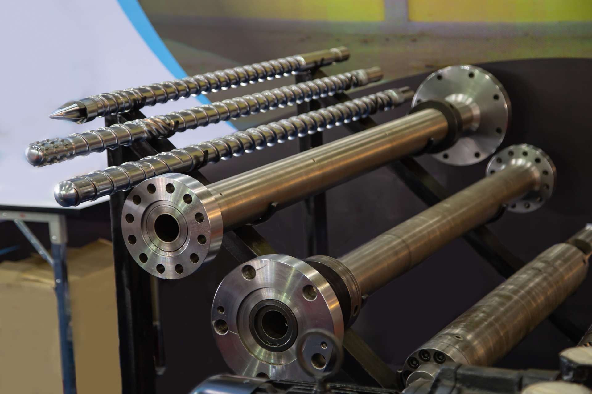 Industrial Screw And Barrel being repaired