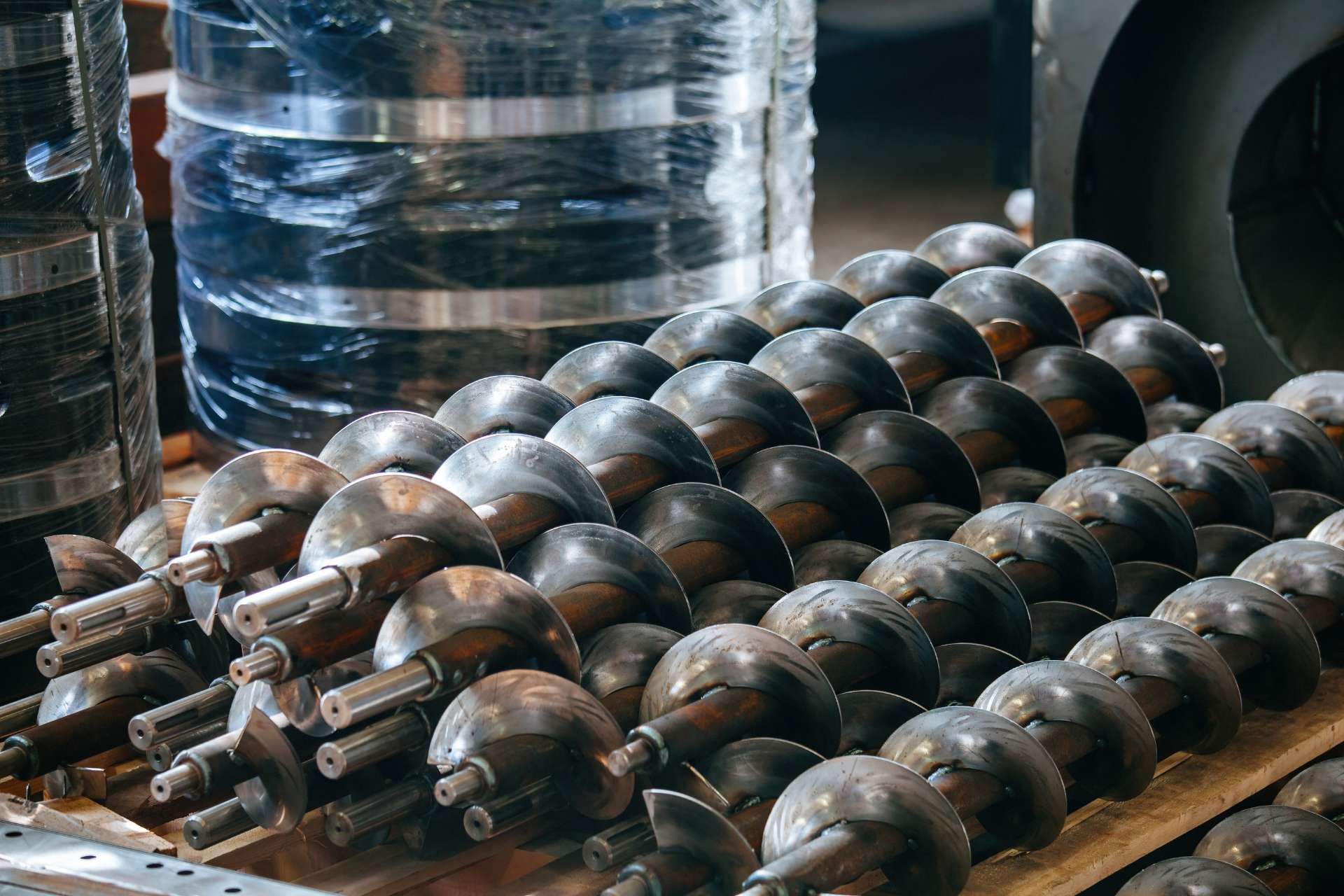 Industrial Screw And Barrel being repaired