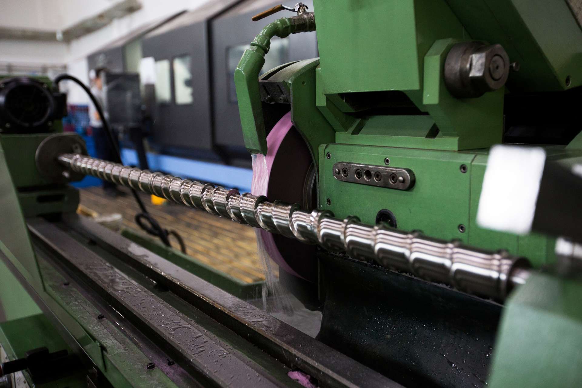 Industrial Screw And Barrel being repaired