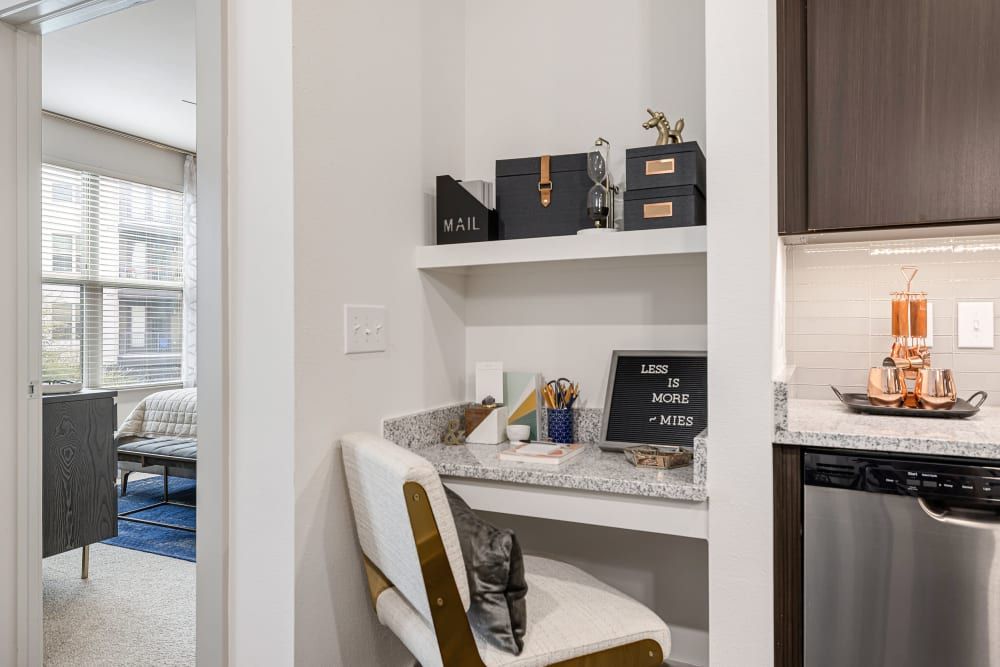 Built In Writing Desk at The Nash Apartment Homes in Dallas, TX