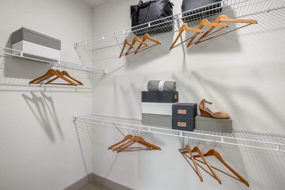Walk In Closet at The Nash Apartment Homes in Dallas, TX