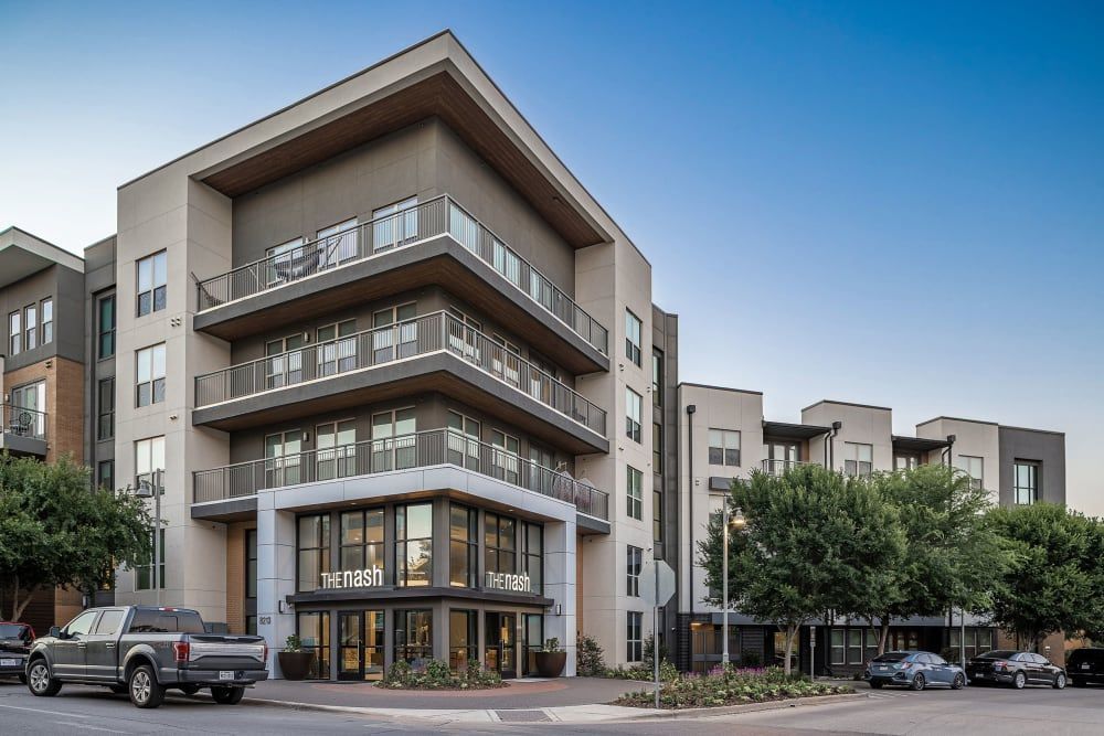 Apartment Building Exterior at The Nash Apartment Homes in Dallas, TX