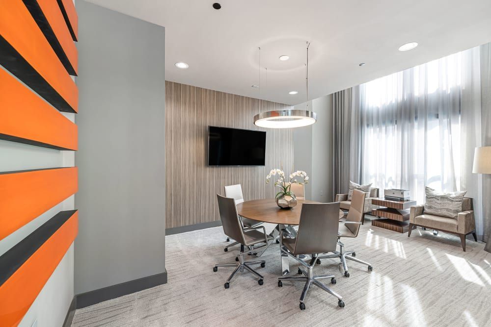 Business Center and Conference Room at The Nash Apartment Homes in Dallas, TX