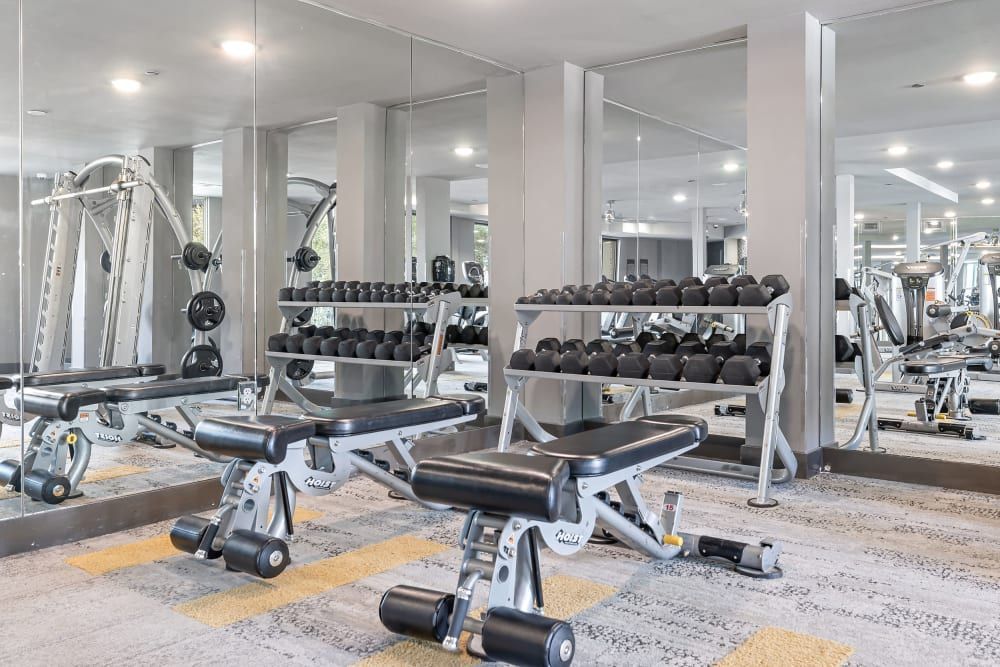 State of the Art Fitness Center at The Nash Apartment Homes in Dallas, TX