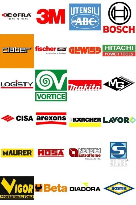 loghi marchi di articoli di ferramenta