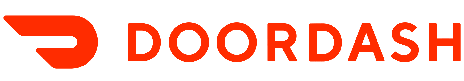 DoorDash logo: red wing icon next to the word 