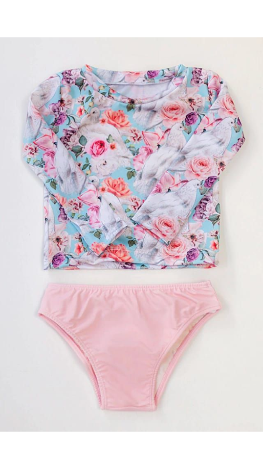 Traje de baño de lycra con filtro UV en dos piezas 1 a 2 A