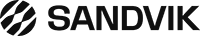 Sandvik logo with a circular shape and company name in black.