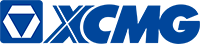 Logo of XCMG in blue and white. The logo features a geometric shape next to the company's name.