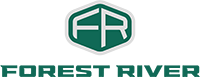 Forest River logo with green hexagon and