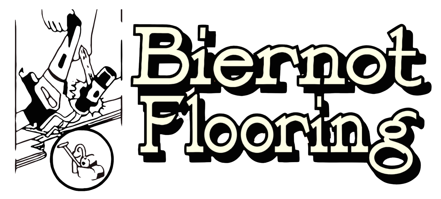 A black and white logo for biernot flooring