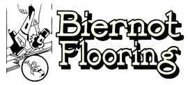 A black and white logo for biernot flooring